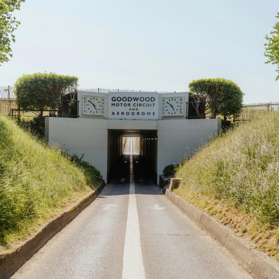 The famous tunnel at Goodwood