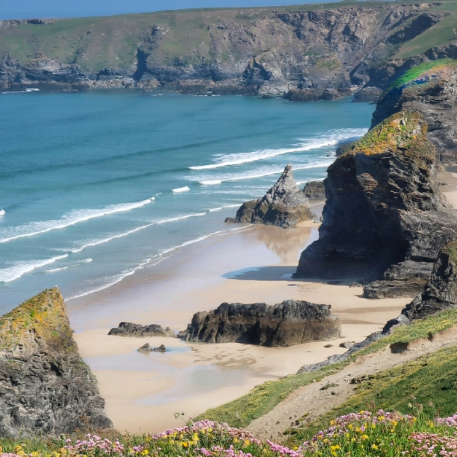 A wild coastline in Cornwall