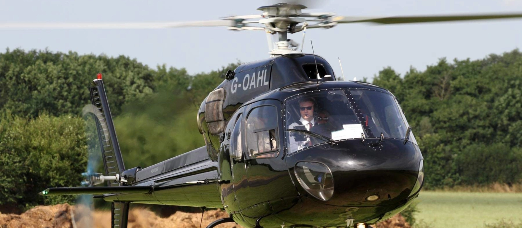 Our Airbus AS355N helicopter